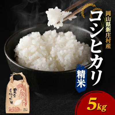 【ふるさと納税】【令和7年産】新米コシヒカリ 村の「一等米」(精米5kg×1袋) 岡山県産のお米【1489804】