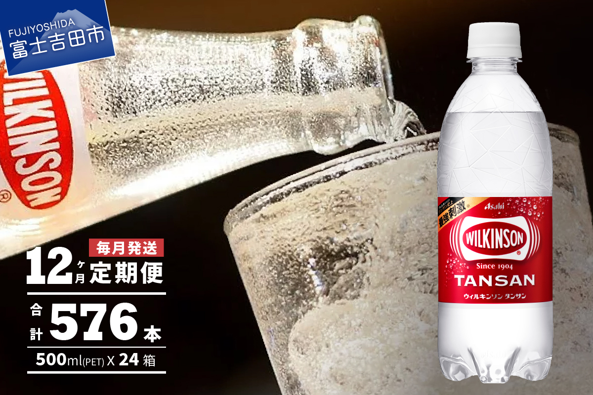 【12ヶ月お届け！】炭酸水 ウィルキンソン タンサン PET500ml×2箱 (48本入り) 定期便