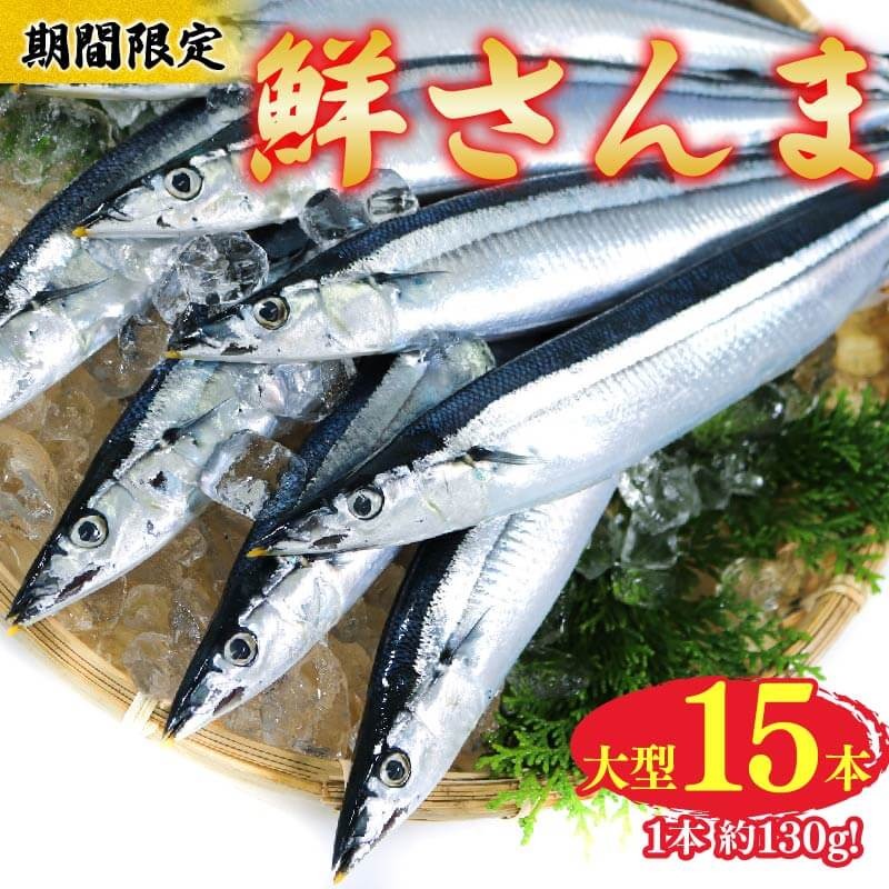 【期間限定】鮮さんま 大型 15本（1本約130g) 冷蔵