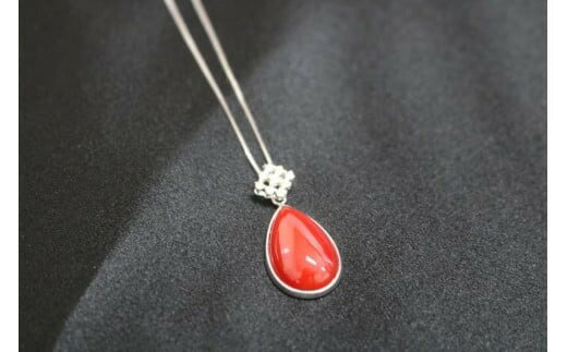【ふるさと納税】【高級】赤サンゴ ドロップ型ペンダント | アクセサリー ネックレス ジュエリー 珊瑚 赤珊瑚 宝石 サンゴ プレゼント クリスマス バレンタイン カジュアル レディース 贈答用 人気 高価 高級 ふるさと納税サンゴ ふるさと納税ネックレス 高知県 室戸市