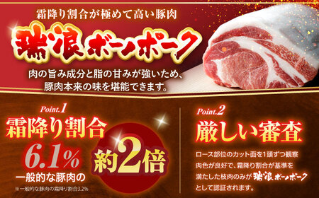 【6回定期便】 ※冷蔵配送/地域限定※ 岐阜県産 豚 瑞浪ボーノポーク ロース 1kg ステーキ 生姜焼き 焼肉 瑞浪市 / きなぁた瑞浪[AZCI066]