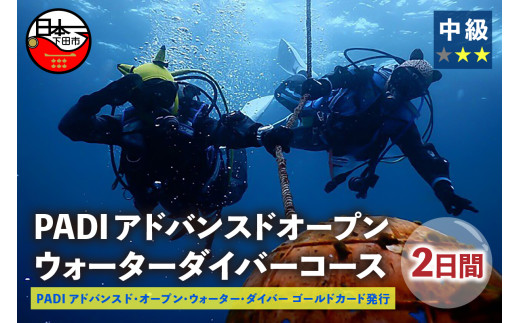ダイビング アドバンスド オープン ウォーターコース 2日間 海 PADI ライセンス アウトドア スポーツ アクティビティ マリンスポーツ レジャー ドラゴンレディ 旅行 観光 静岡県 下田市 伊豆