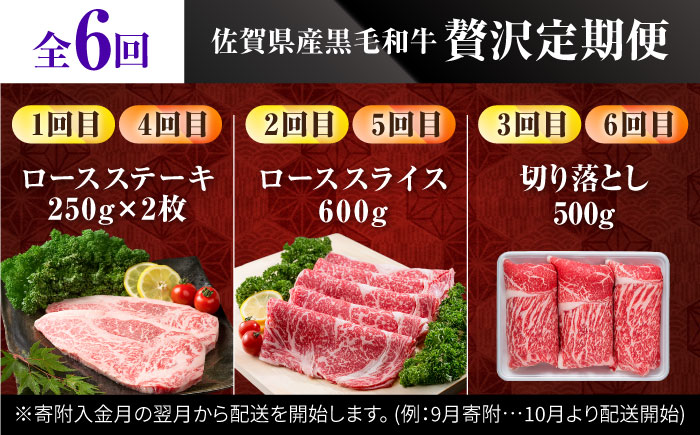 【肉のプロが厳選！】【全6回】佐賀県産和牛 贅沢定期便【株式会社いろは精肉店】 [IAG069]