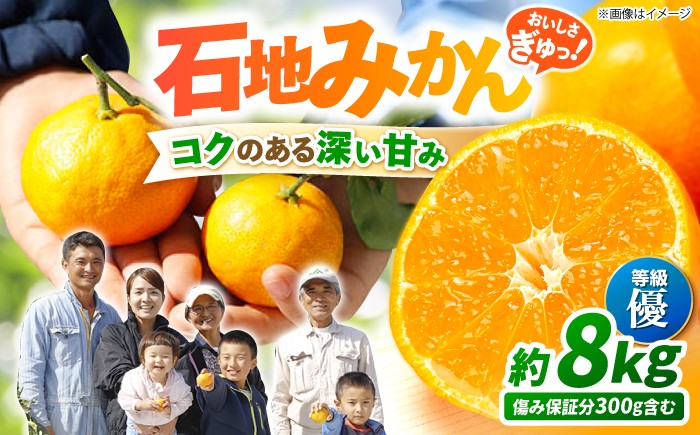 
                  【12月上旬より順次発送】 石地みかん /優品ミカン 約8kg（傷み保証分300g含む） 蜜柑 ミカン ＜川添みかん園＞ [CCT006]  長崎 みかん ミカン 西海 みかん 西海市 mikan みかん 贈答 ギフト 果物 フルーツ お取り寄せみかん 柑橘 甘い 高糖度 温州ミカン 石地みかん 大人気 高評価 優品みかん 産地直送 完熟みかん mikan
                