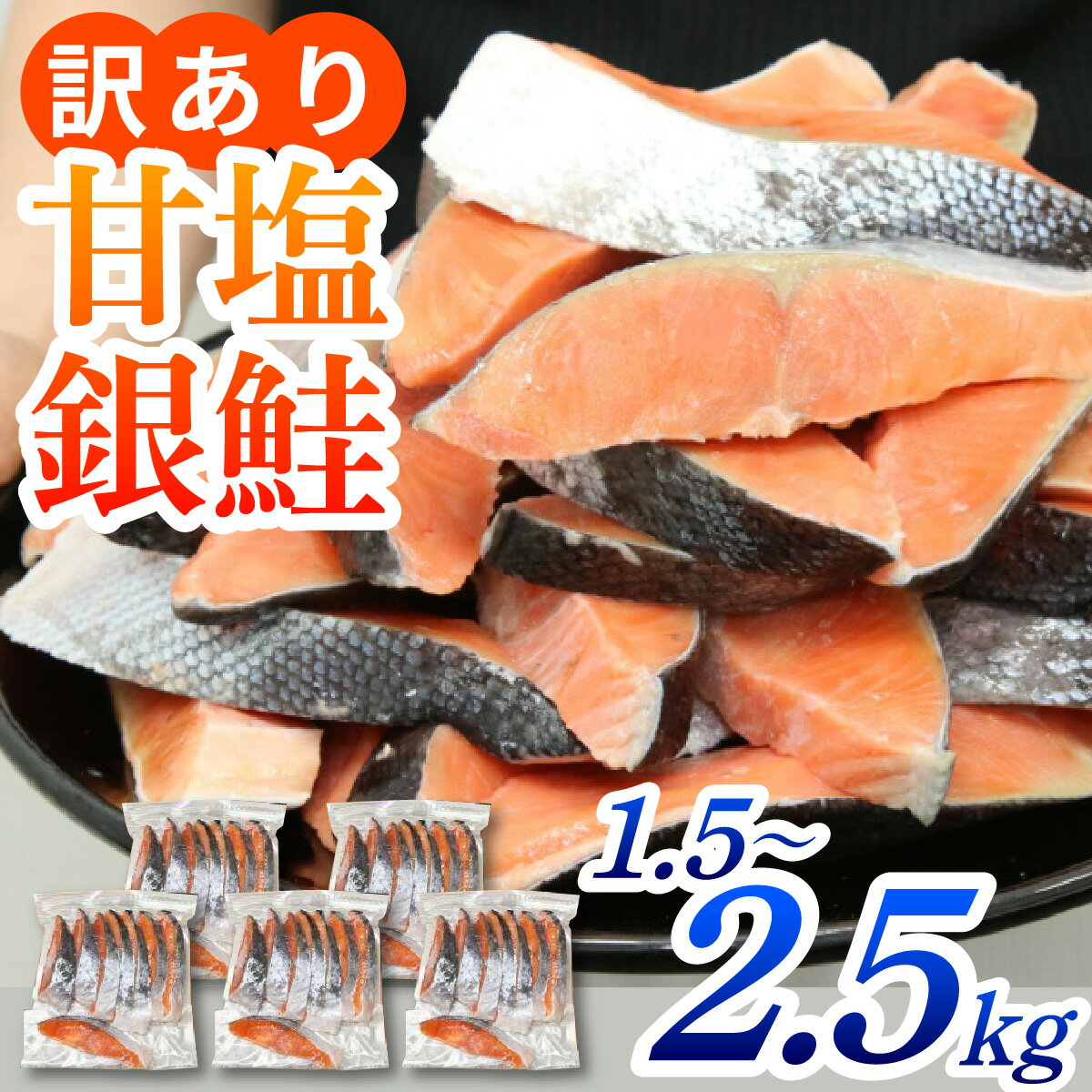 【ふるさと納税】【訳あり】塩銀鮭 切身 選べる容量| 魚 お魚 さかな 食品 人気 おすすめ 送料無料 鮭 切り身 冷凍鮭 鮭切り身 塩シャケ 塩鮭 甘口 甘塩 サケ