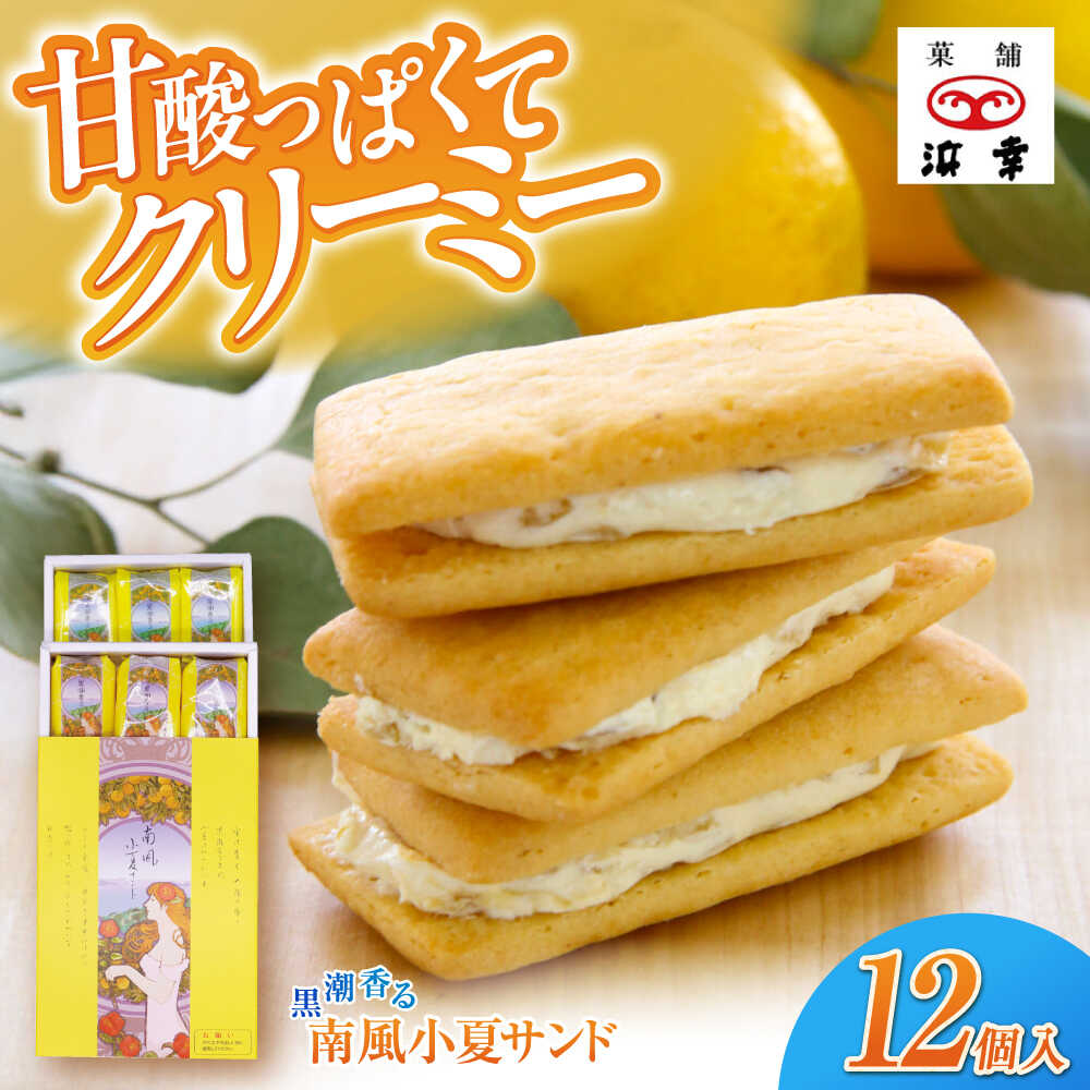 【ふるさと納税】南風小夏サンド 12個入 / 高知 お菓子 おやつ 小夏 サブレ 手土産 贈答 【株式会社 浜幸】[ATDY002]