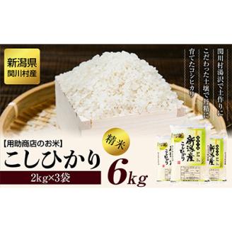 [先行予約] R7年産 土作りからこだわった岩船産コシヒカリ 精米6kg(2kg×3袋)[用助商店]