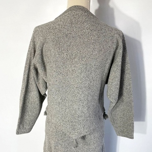 320 SILK DENIM MINI FRINGE GRAY