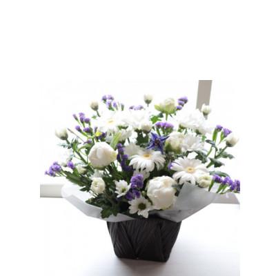 ふるさと納税 筑西市 【毎月定期便】仏花アレンジメント/ミニサイズ〜花瓶不要!届いてそのまま飾れます全6回 |  | 03