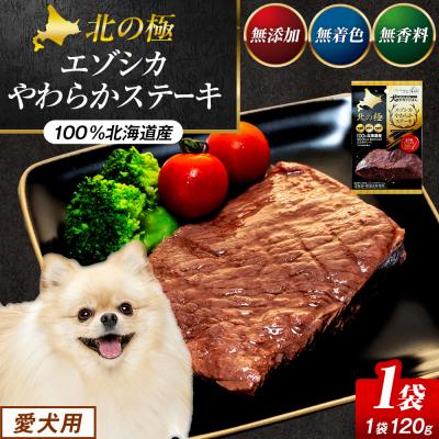 ふるさと納税 津別町 北の極　犬の手作りごはん　エゾシカやわらかステーキ　1袋 | 北海道津別町