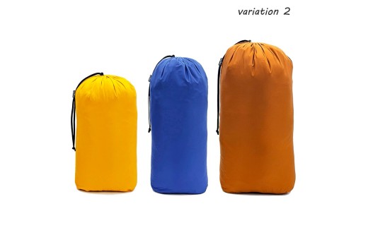 【バリエーション2】oxtos(オクトス) 透湿防水 スタッフバッグ 12～20L オーバル (3枚セット) ｜ ビビッド｜石川県 羽咋 能登 朱鷺 トキ 放鳥