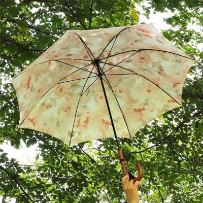 ふるさと納税 田原本町 レディース雨傘 長傘 シャンタン花柄プリント手開き 日本製 ベージュ系 173602 |  | 03