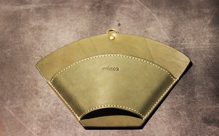 【minca】栃木レザーのコーヒーフィルターケース 自宅やキャンプシーンで ドリッパー のおともに/オリーブ　653【日用品 人気 おすすめ 】