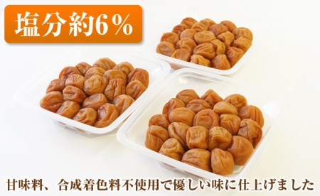 【和歌山県/紀州南高梅】紀州南高梅 うす塩味1.5kg(500g×3パック) 塩分約6%