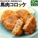 【ふるさと納税】熊本の味「桜」 国産馬肉 100% 馬肉コロッケ 約60g×20個 コロッケ 桜肉 国産 国内製造 冷凍 熊本県 合志市 送料無料