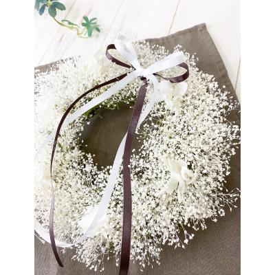 ふるさと納税 春日部市 プリザーブドフラワーリース【アンジュ/ホワイト】春日部市 シュガーパイン |  | 02