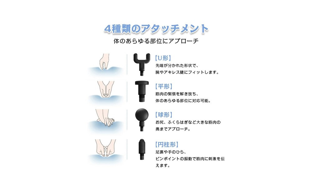 マッサージガン 小型 リラックス ハンディ 電動 全身リフレッシュ リラックス ボディケア コンパクト 4モード調節 4つの交換ヘッド 健康グッズ 肩こり トレーニング レディース メンズ 癒しグッズ
