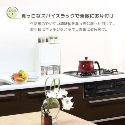 ふるさと納税 三条市 白いスパイスラック・ポット3杯 調味料入れ スパイスケース [川口工器] 【032S016】 |  | 01