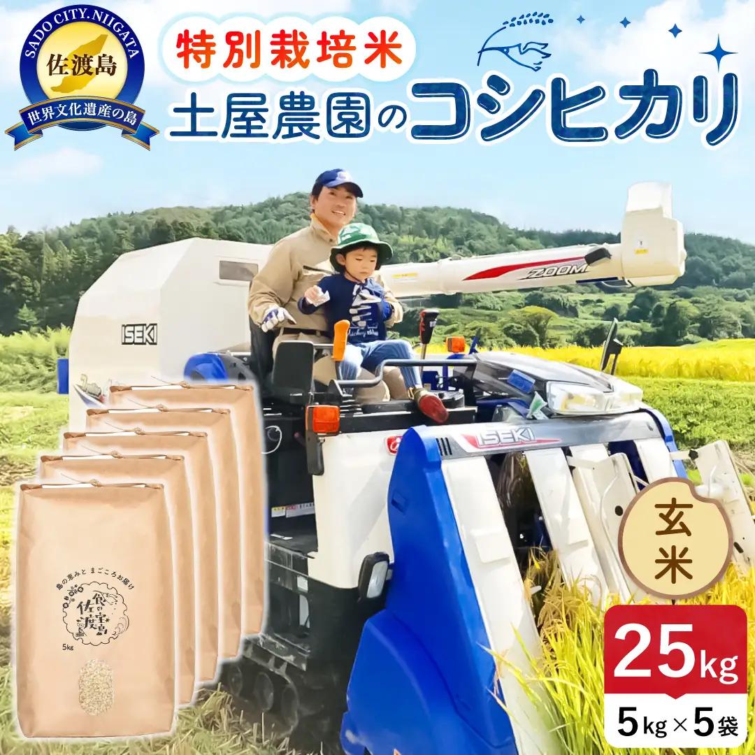 佐渡島産コシヒカリ 玄米 25kg 令和8年産 特別栽培米 土屋農園 195962-034702