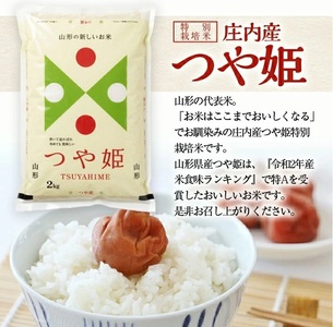SZ0310　令和7年産【精米】庄内産 特別栽培米つや姫　2kg(2kg×1袋) SA