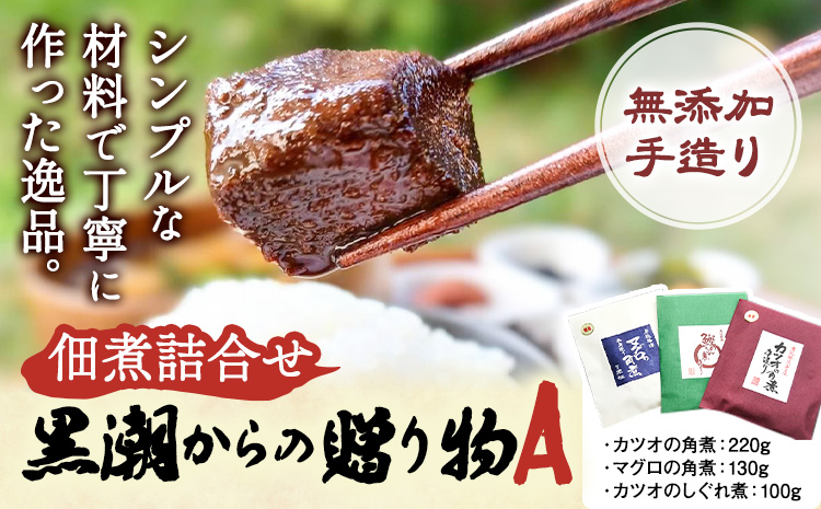 千葉県勝浦市 黒潮からの贈り物A(佃煮詰合せ) 有限会社 佃煮近江《30日以内に出荷予定(土日祝除く)》カツオの角煮 マグロの角煮 カツオのしぐれ煮【配送不可地域：離島】2506