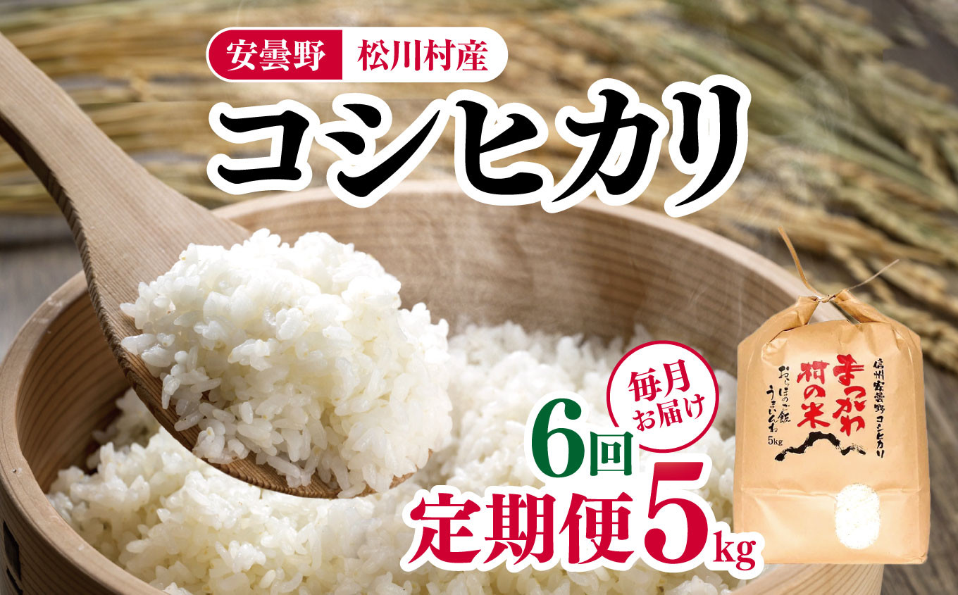 
*【6回定期便】ファームいちまる 安曇野松川村産コシヒカリ5kg | 定期便 定期 6回 米 白米 精米 コシヒカリ こしひかり お米 おこめ 長野県 松川村 信州
