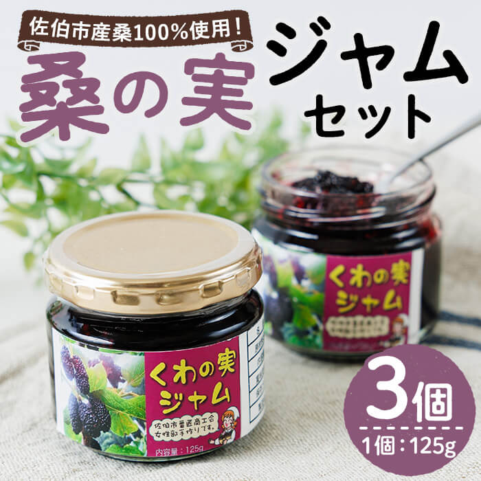 【ふるさと納税】桑の実ジャム(3個) フルーツ 果物 ジャム セット マルベリー 大分県産 特産品 大分県 佐伯市 国産 朝食 桑の実 瓶詰 防災 常温 常温保存【BN01】【番匠商工会女性部直川支部】
