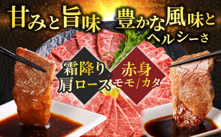 【飛騨牛】赤身(モモ・カタ)・霜降り(カタロース)食べ比べ焼肉(各400g) 和牛 肩ロース 焼肉丼 岐阜市/丸福商店[ANBO020]