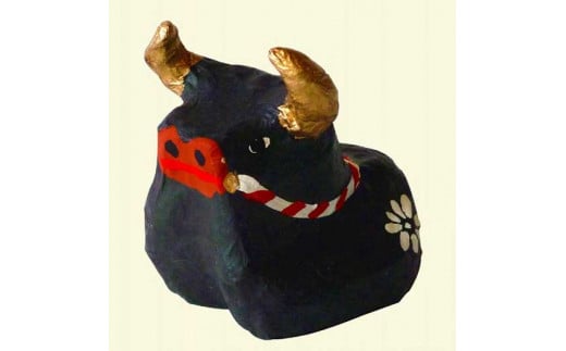 
            世界遺産五箇山　紙塑人形　十二支人形（丑）
          