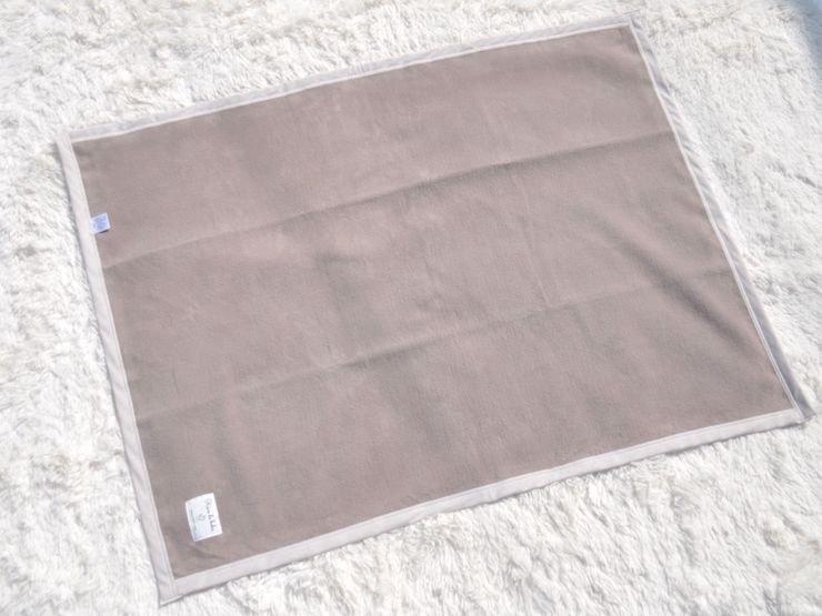 名入れ可 綿100% ベビー毛布(ブラウン／ストライプ) 85×115cm 毛布の町(泉大津市産) N-MM400 [3355]