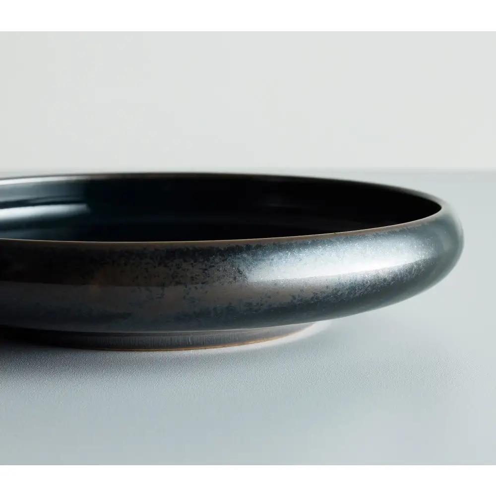Tableware Shallow Bowl Curveペアセット21cm 藍墨