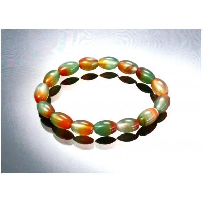 ふるさと納税 和泉市 孔雀めのうのナツメ型ブレスレット