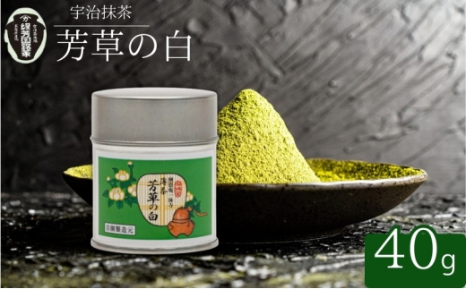 【宇治抹茶】御薄茶 芳草の白 40g缶入り 飲料類 お茶