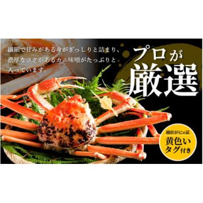 ふるさと納税 越前町 【訳あり】≪浜茹で≫越前がに 3杯(生で1杯400〜600g)食べ方しおり付【3月発送予定】 |  | 01