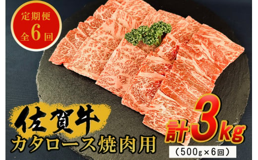 佐賀牛　焼肉定期便全6回 J1016