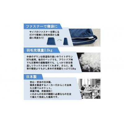 ふるさと納税 三原市 三原マルチケット 防災 寝袋 車中泊 羽毛布団 収納袋付 多目的 シングル [016-107] |  | 03