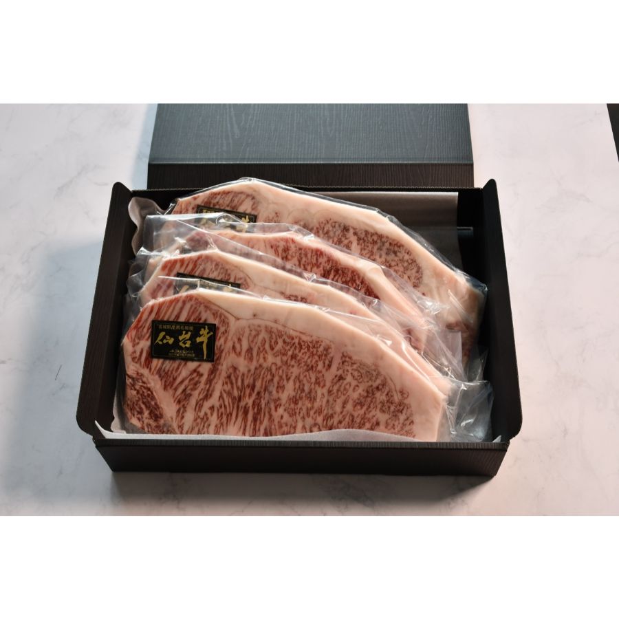 ＜杜の都のお肉屋さん むらかみ商店＞仙台牛 サーロインステーキ A5等級270g×4