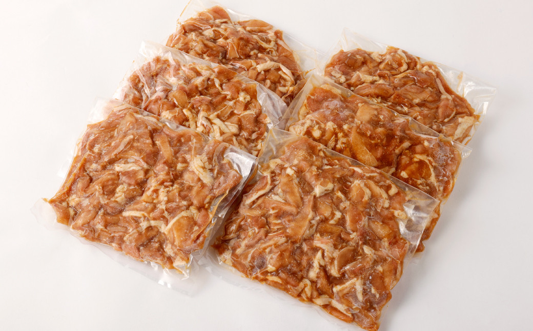 【3ヶ月定期便】 九州産鶏 タレ漬け 合計3kg 500g×6袋×3回