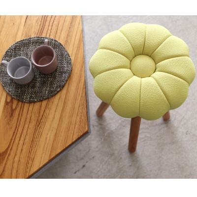 ふるさと納税 大川市 monaca stool:kiku【イエロー/オーク/高さ45cm】