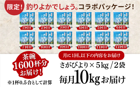 〈受付一時停止中〉【10kg×12回定期便】【令和5年産】さがびより 計120kg（5kg×2袋）吉野ヶ里町/増田米穀 白米 ブランド米 弁当 佐賀県産 令和5年産 新米 ご飯 ごはん 米 お米 弁当