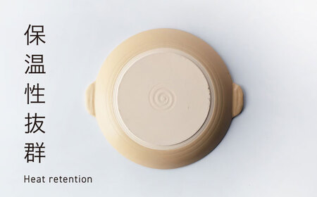 【美濃焼】耐熱食器 両手付 陶板（小） ペアセット ブラック×アイボリー【ワコー製陶所】美濃焼 直火 調理 オシャレ セット 取手付き 焼肉 クリーム 黒 電子レンジ オーブン 食洗器 送料無料[MG