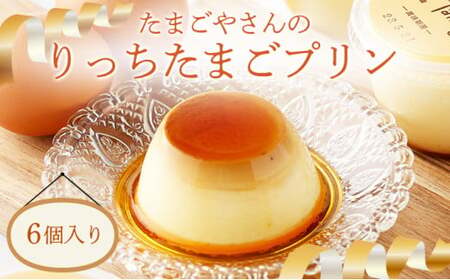 [037-a012_A] プリン たまごやさんのりっちたまごプリン6個セット【卵 ぷりん お取り寄せ スイーツ 人気】