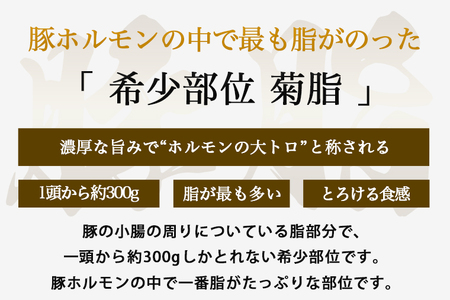 国産豚ホルモン 大トロ キクアブラ 1500g (150g×10)（DV068）