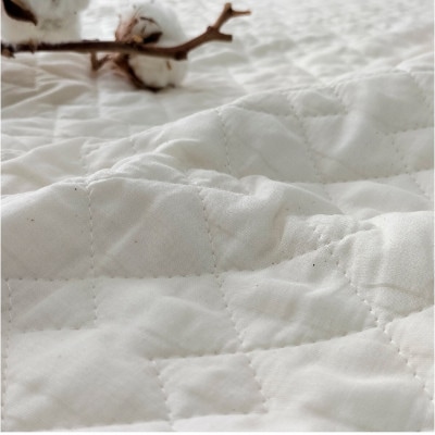 【シングル】自然のままのピュアコットンガーゼ敷パッド 100×205cm 〈キナリ〉 RP-3S【1328693】