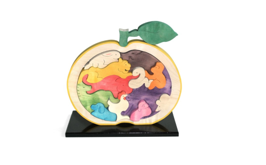 木工 おもちゃ 萩だいだい 十二支 専用飾り台付 工芸品　｜HG000180