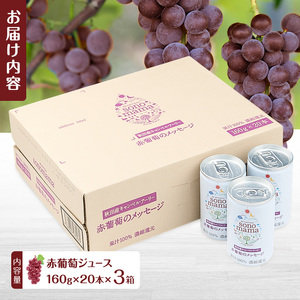 赤葡萄ジュース「sonomama」（160g×20本）×3箱 ぶどう ブドウ ジュース ぶどうジュース 飲料