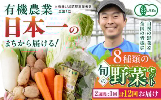 【全12回隔週定期便】有機野菜 8種セット 野菜 詰め合わせ 熊本県産 山都町産 産地直送 オーガニック【株式会社 肥後やまと】[YAF012]