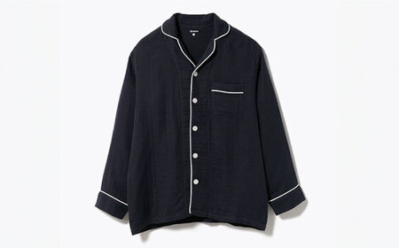 BAKUNE Pajamas Gauze 長袖 上下 疲労回復 リカバリー ウェア　【 ネイビー / Lサイズ 】　/ 大村市 / 株式会社TENTIAL[ACAD039]