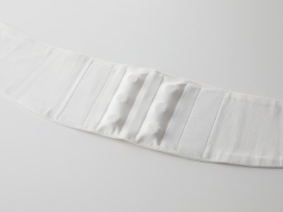 腰貴妃ベルト（女性用） ホワイト／Lサイズ（75～80cm）職人の手作り レディース 簡単 装着 ウエストサポーターサポート 美しい姿勢 マジックテープ立ち仕事 日本製 国産 お取り寄せ 送料無料 広