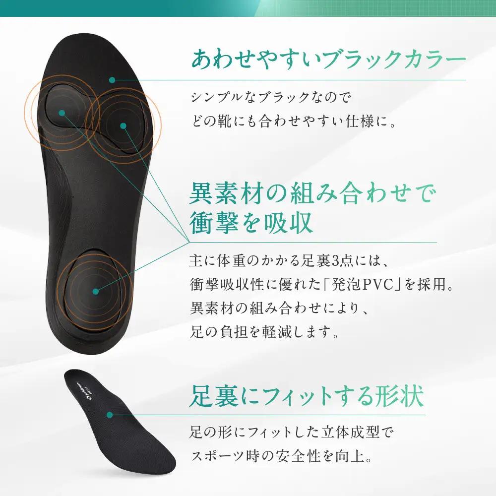 【ファイテン】インソール カップタイプ メタックス ブラック＜22.5～24.0cm＞ 京都 人気ブランド インソール